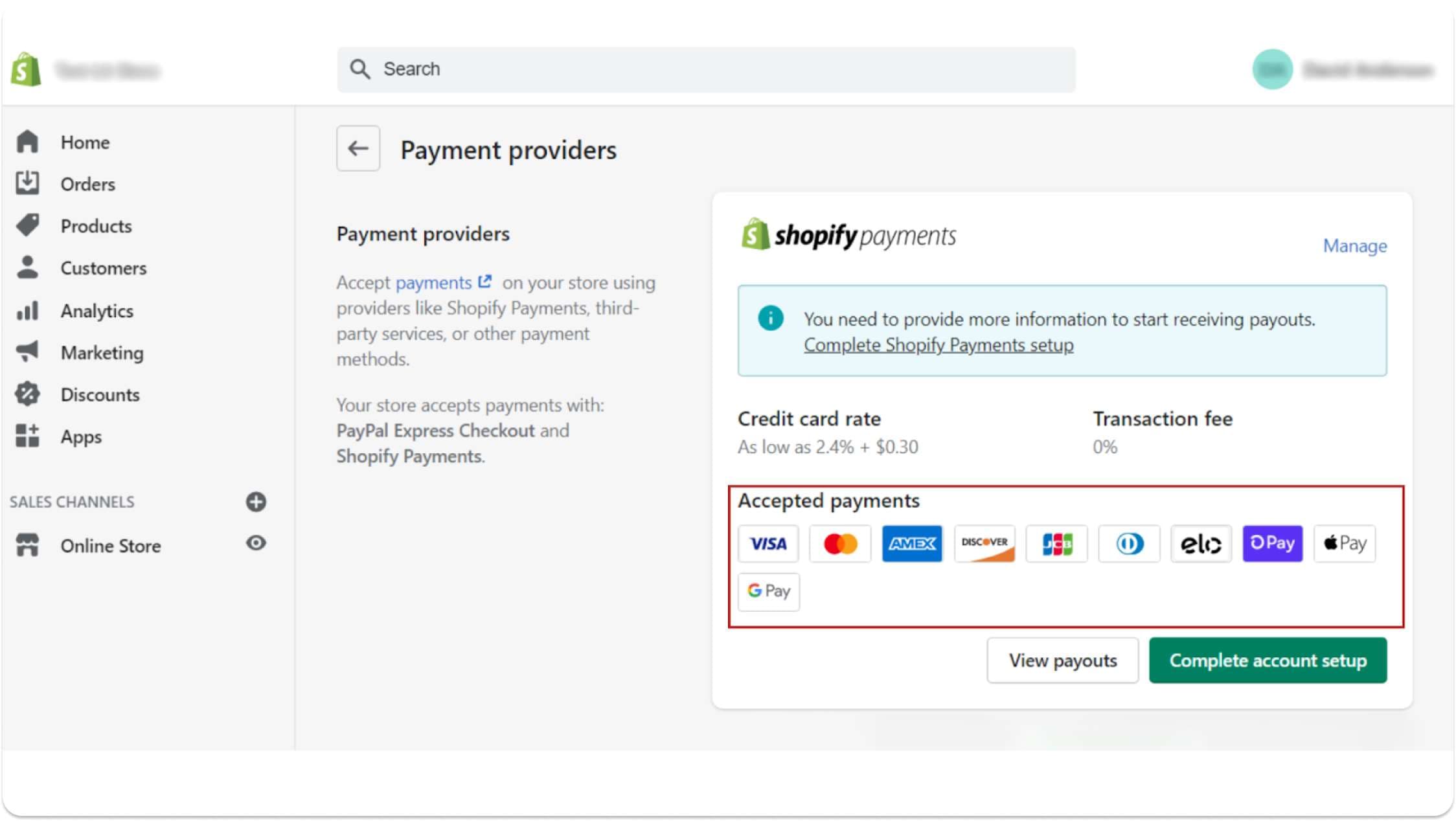 Secure payment options
