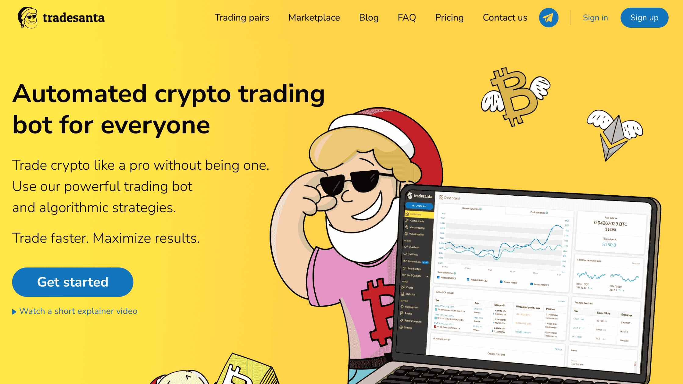 TradeSanta - AI cryptocurrency trading bot
