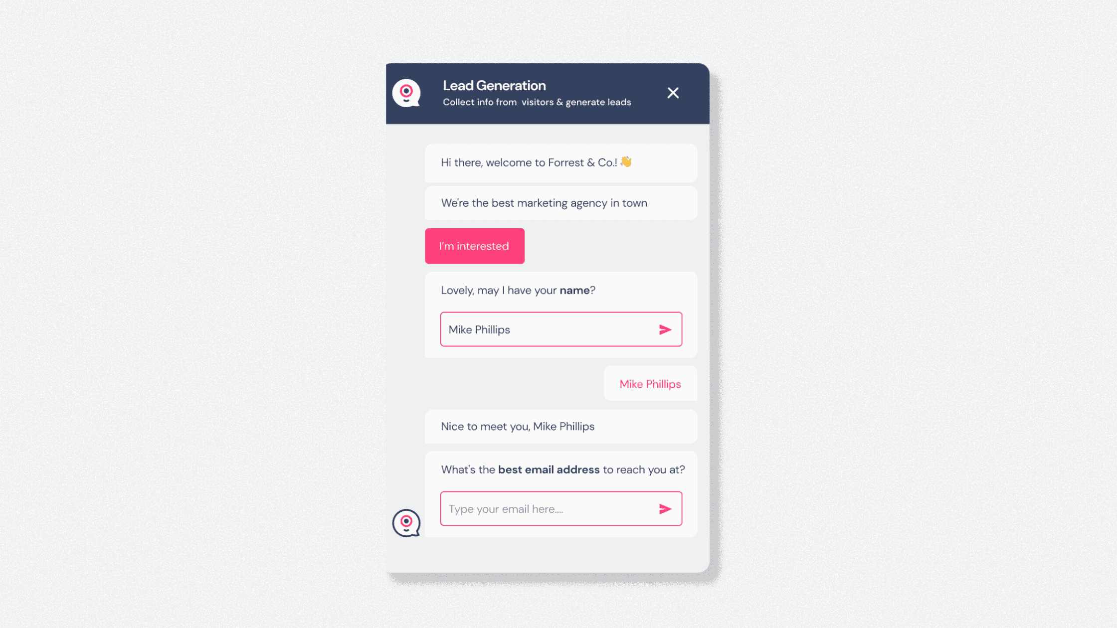 Chatbot UI design
