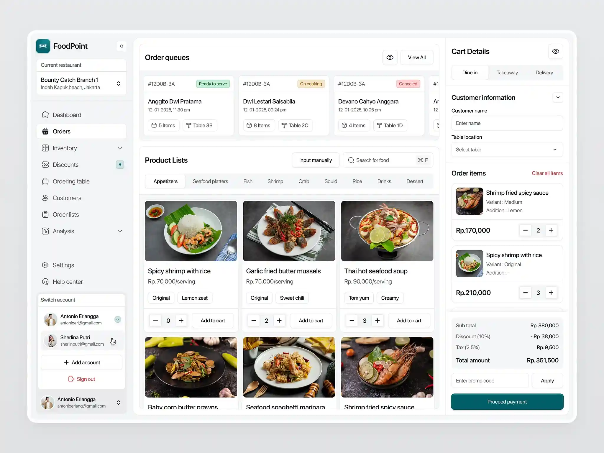 UIUX design for POS system development