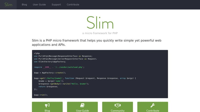 10+ Most Popular PHP Frameworks - Slim