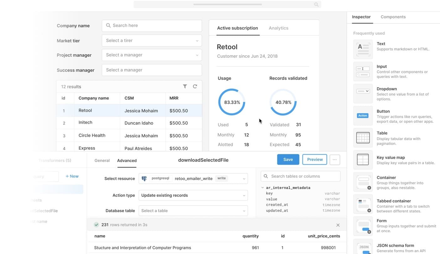 Platforms for General Web Applications: Retool