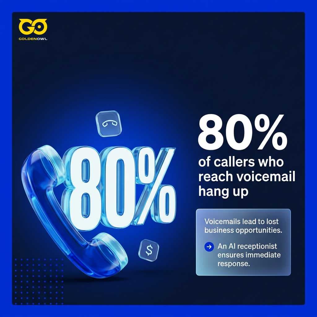 80% of callers who got voicemail hung up without leaving a message